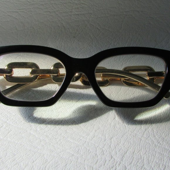Eyeglasses - Black with Gold Link Arms 2.00 - Picture 9 of 9